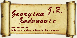 Georgina Radunović vizit kartica